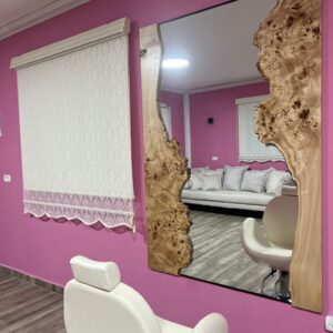 מראה מסגרת עץ  טבעי